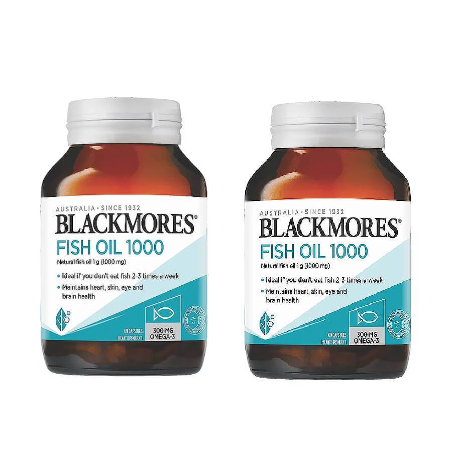 Пищевая добавка Blackmores Fish Oil 1000 мг, 2 упаковки по 80 капсул kaged омега 3 триглицериды и рыбий жир премиального качества 1500 мг 60 мягких таблеток