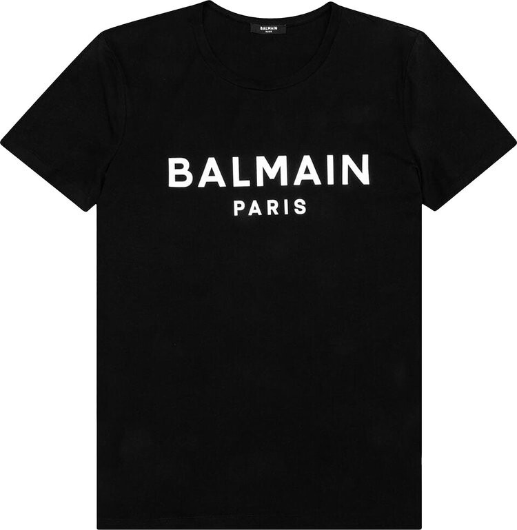

Футболка Balmain Printed T-Shirt 'Noir/Blanc', черный