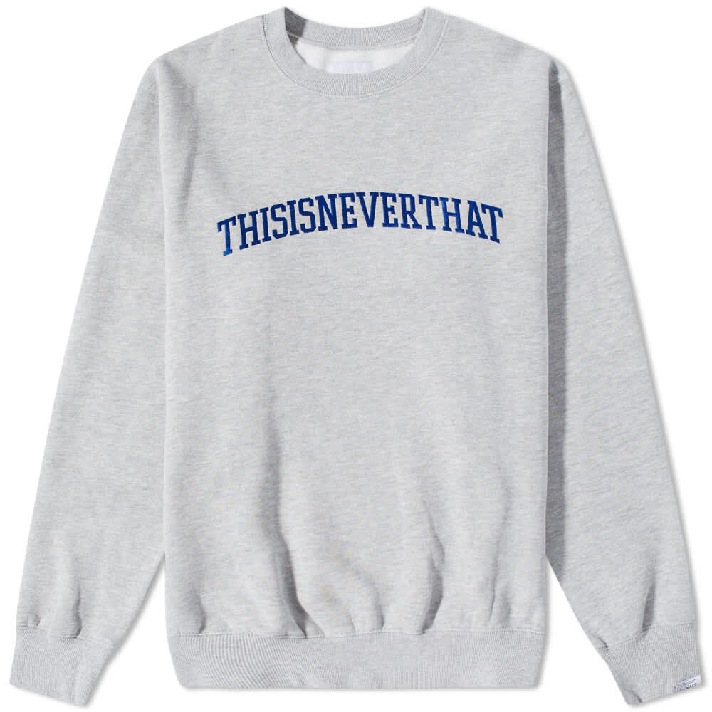 

Толстовка thisisneverthat Arch Logo Crew Sweat, Серый