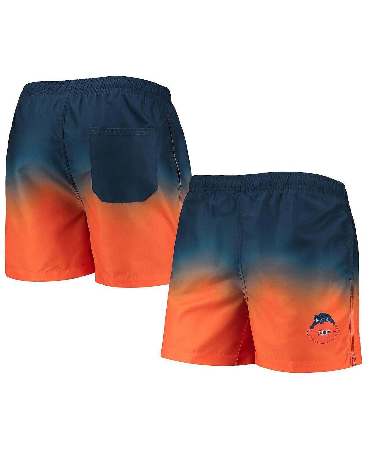 

Мужские темно-синие, оранжевые плавательные шорты chicago bears retro dip dye FOCO, мульти