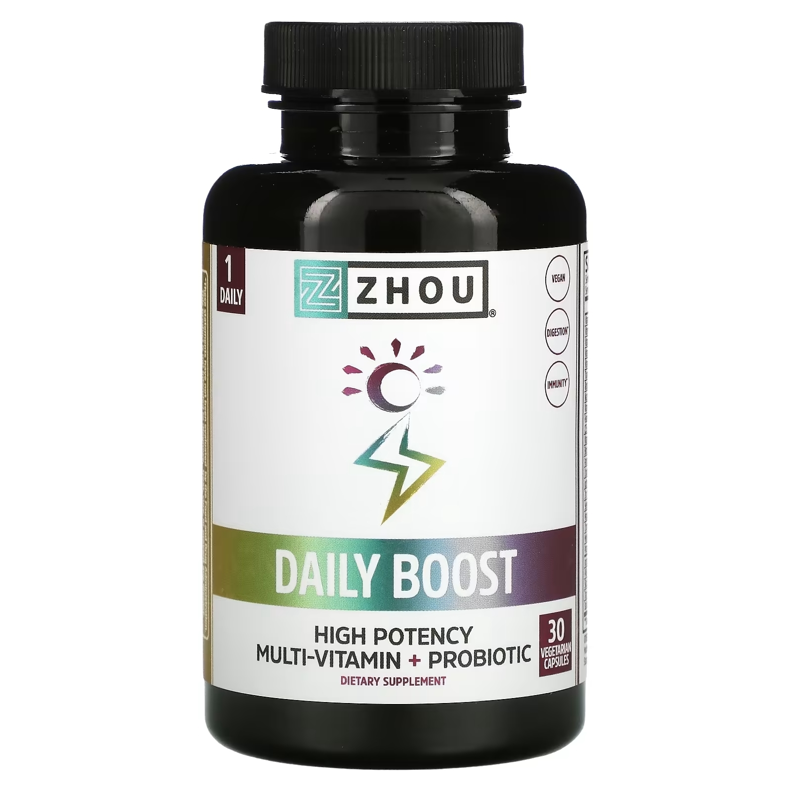 Пищевая Добавка Zhou Nutrition Daily Boost, 30 капсул zhou nutrition bloat blast 30 веганских капсул