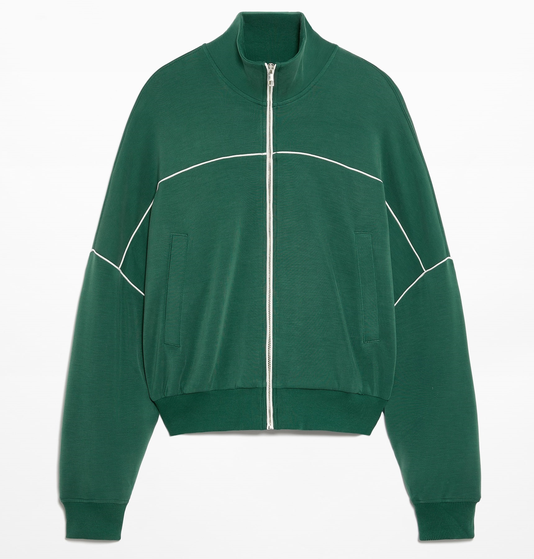 Спортивная куртка Oysho With Modal And Piping, темно-зеленый