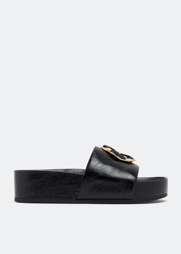 

Сандалии TORY BURCH Woven double T sandals, черный