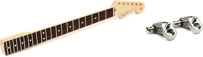 

Сменный гриф Fender American Stratocaster с канальным переплетением - набор грифа из палисандра с кольцами для струн американского стандарта Fender 0990214921=1 0994911000=1
