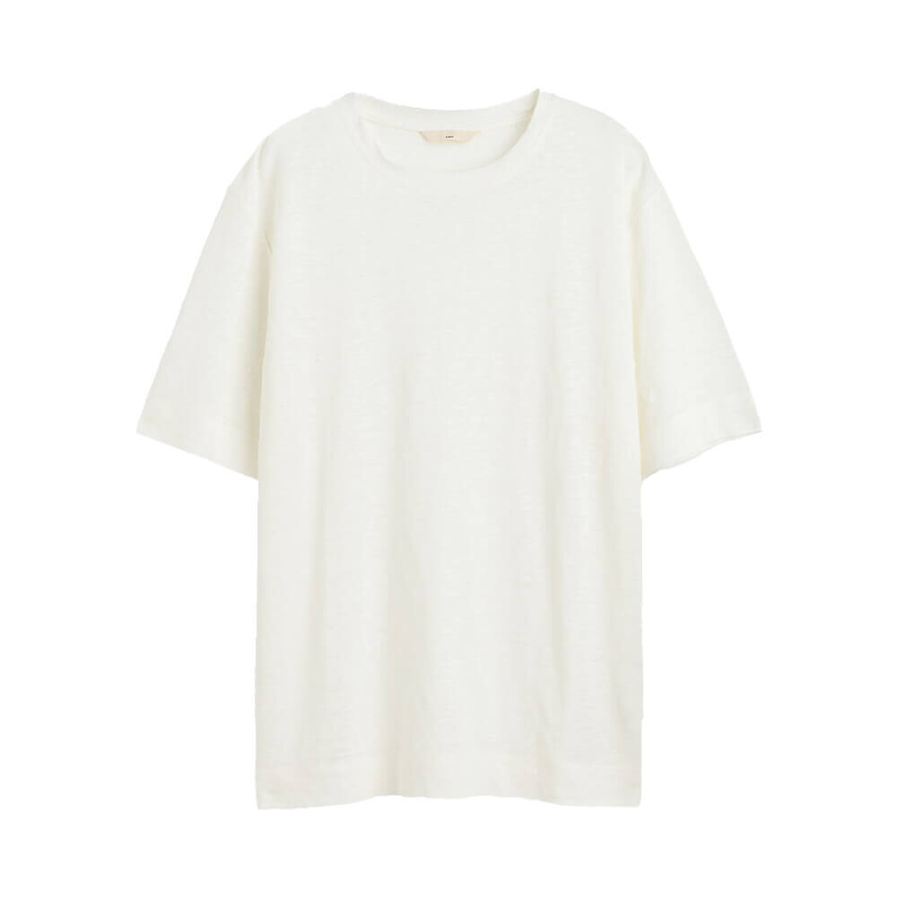 

Футболка H&M Linen Jersey, кремовый