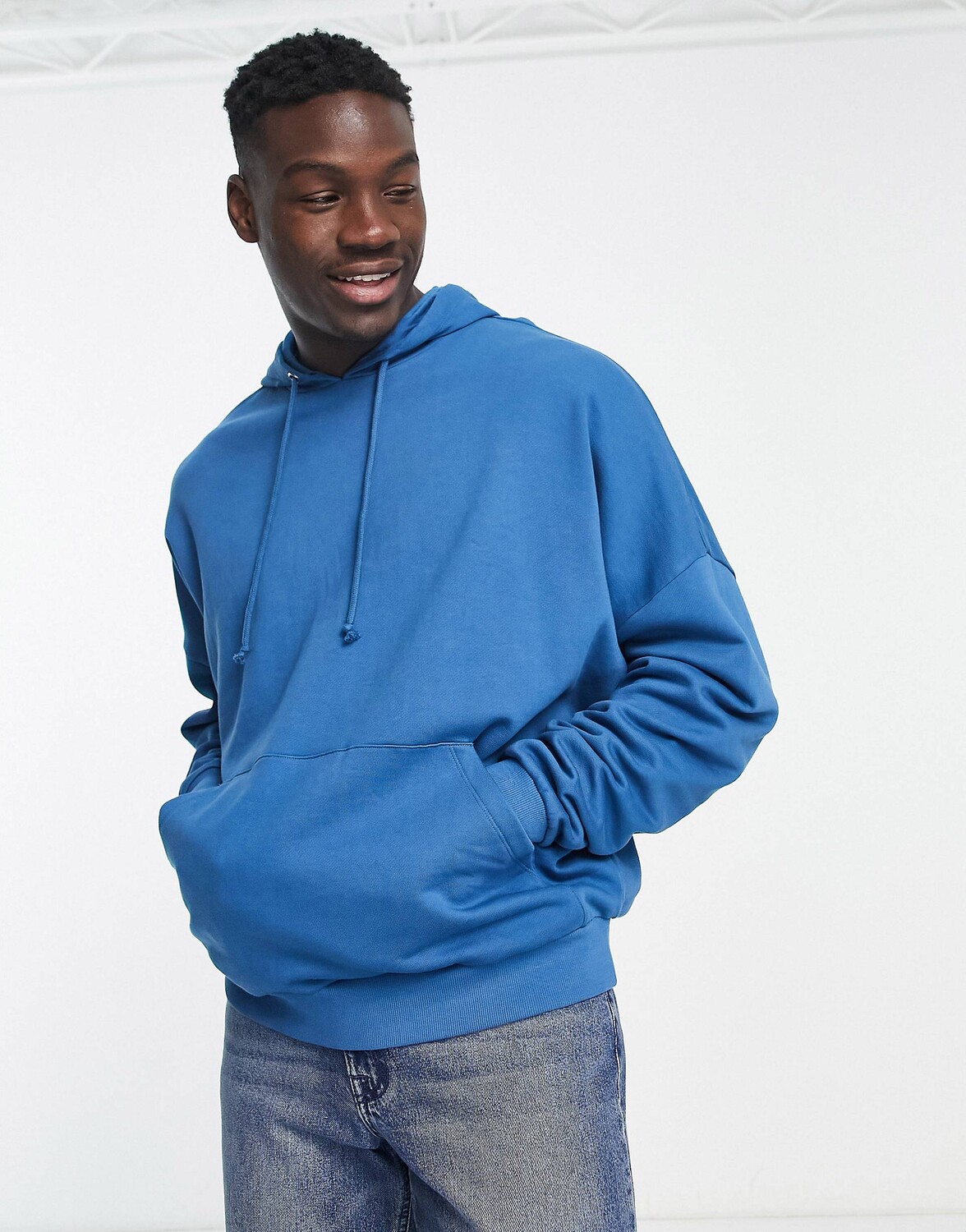 

Синяя толстовка оверсайз ASOS DESIGN, Синий