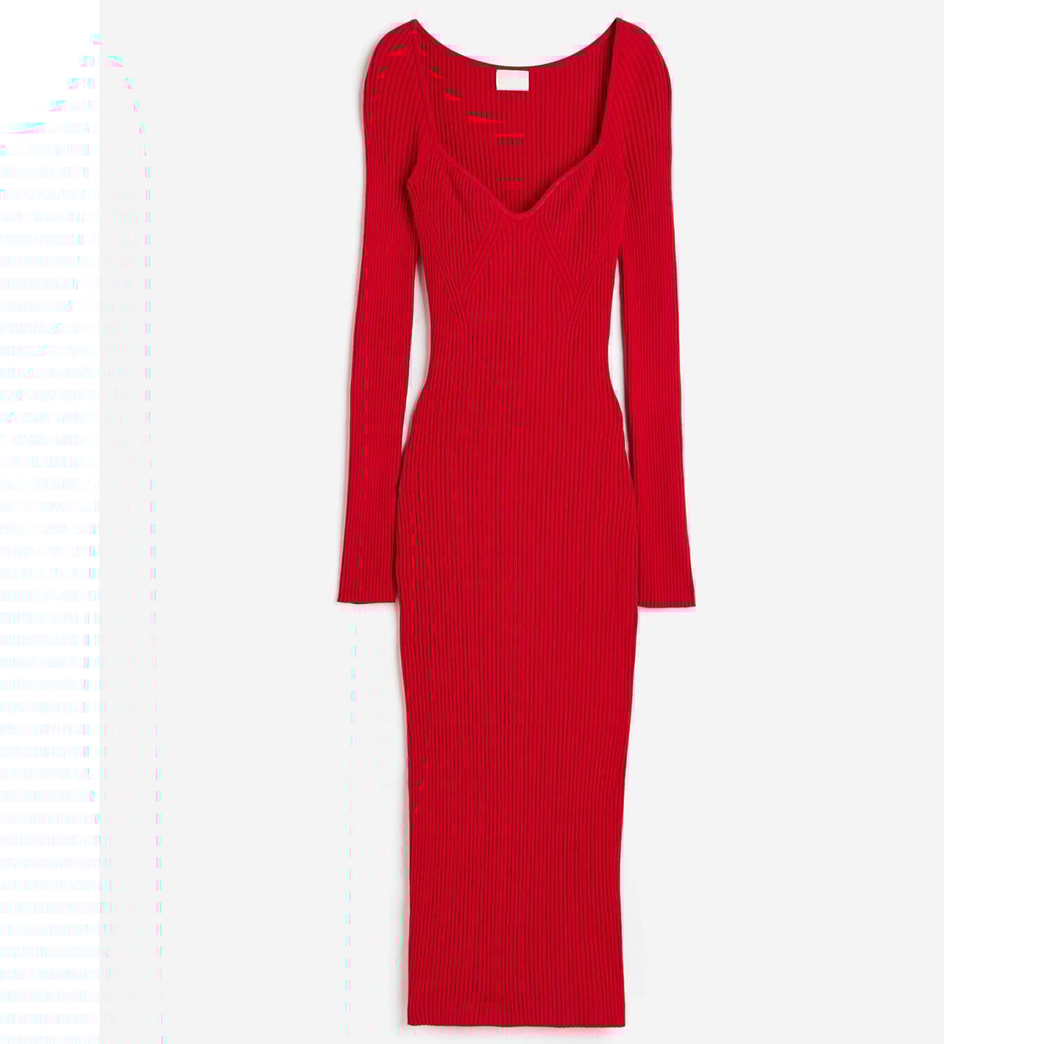 

Платье H&M Rib-knit, красный