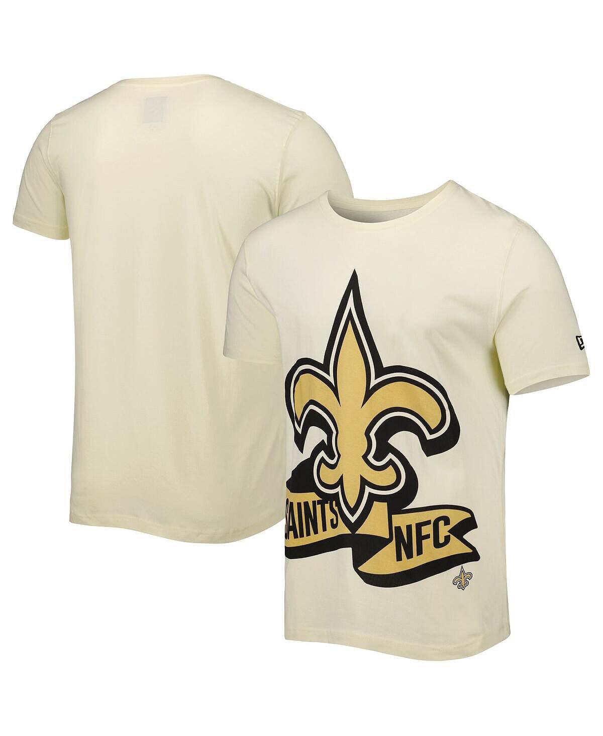 

Мужская кремовая футболка new orleans saints sideline chrome New Era, кремовый