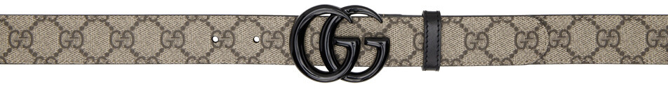

Бежевый ремень с узором GG Marmont Gucci
