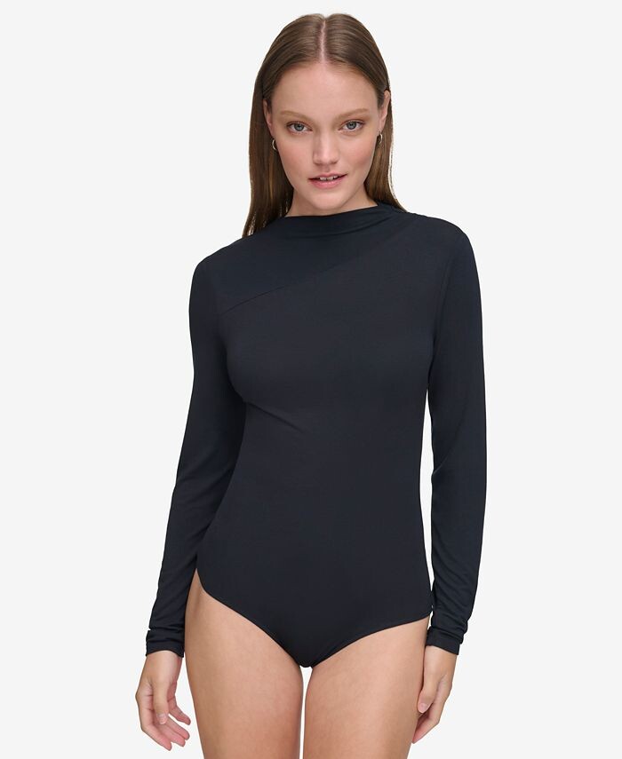 

Женское боди X-Fit с высоким воротником и длинными рукавами Calvin Klein, синий
