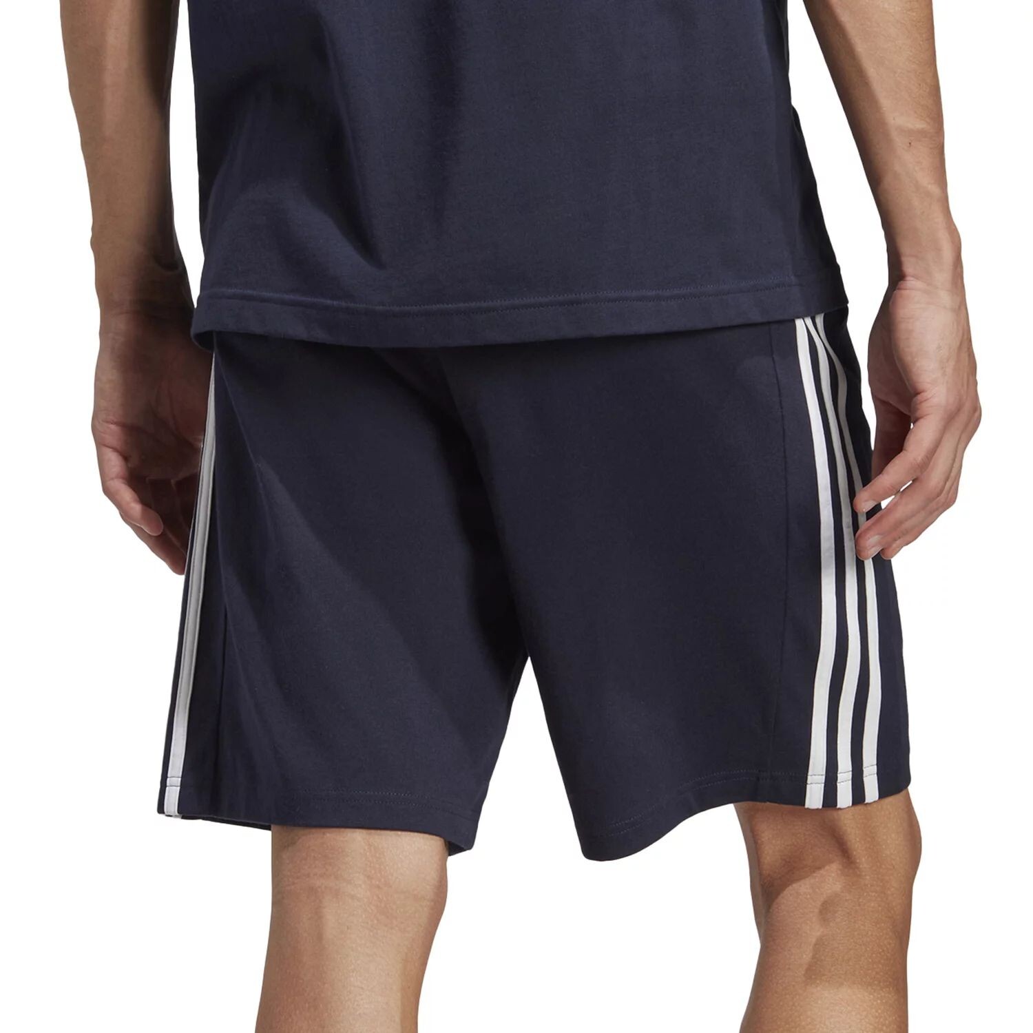 

Мужские шорты из джерси с 3 полосками adidas Essentials, Черный