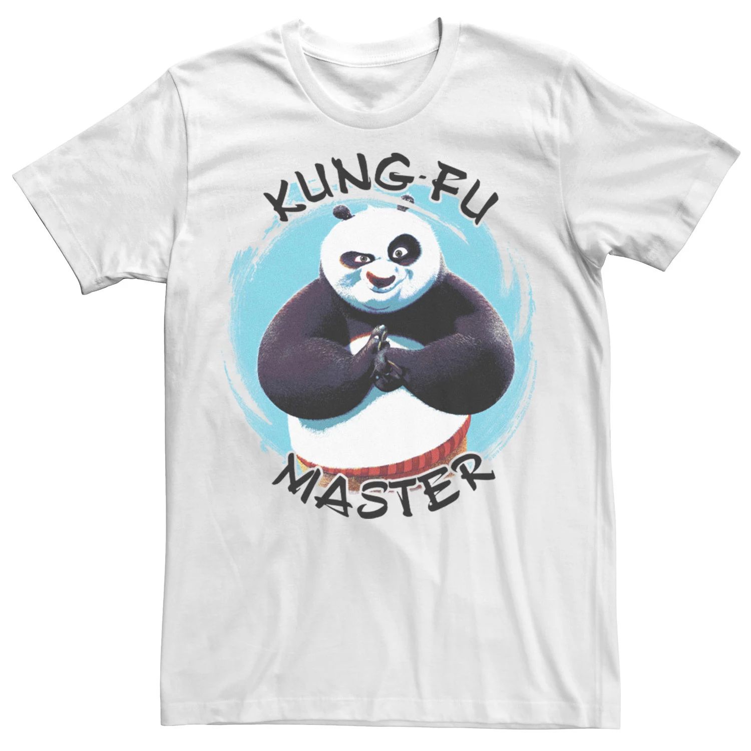 Мужская футболка с портретом Kung Fu Panda Po Kung Fu Master Paint Smear Licensed Character