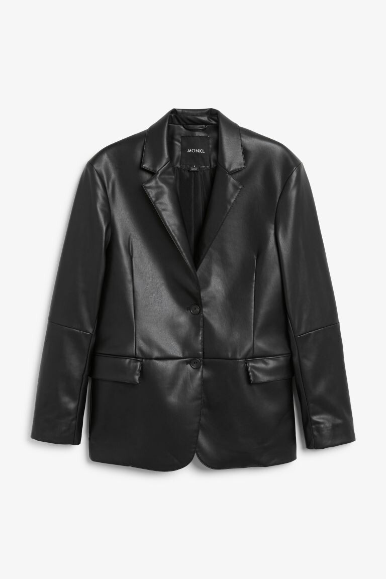 

Блейзер из искусственной кожи Monki
