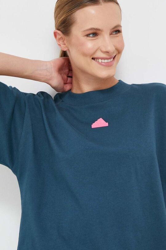 

Футболка Adidas из хлопка adidas, бирюзовый, Зеленый