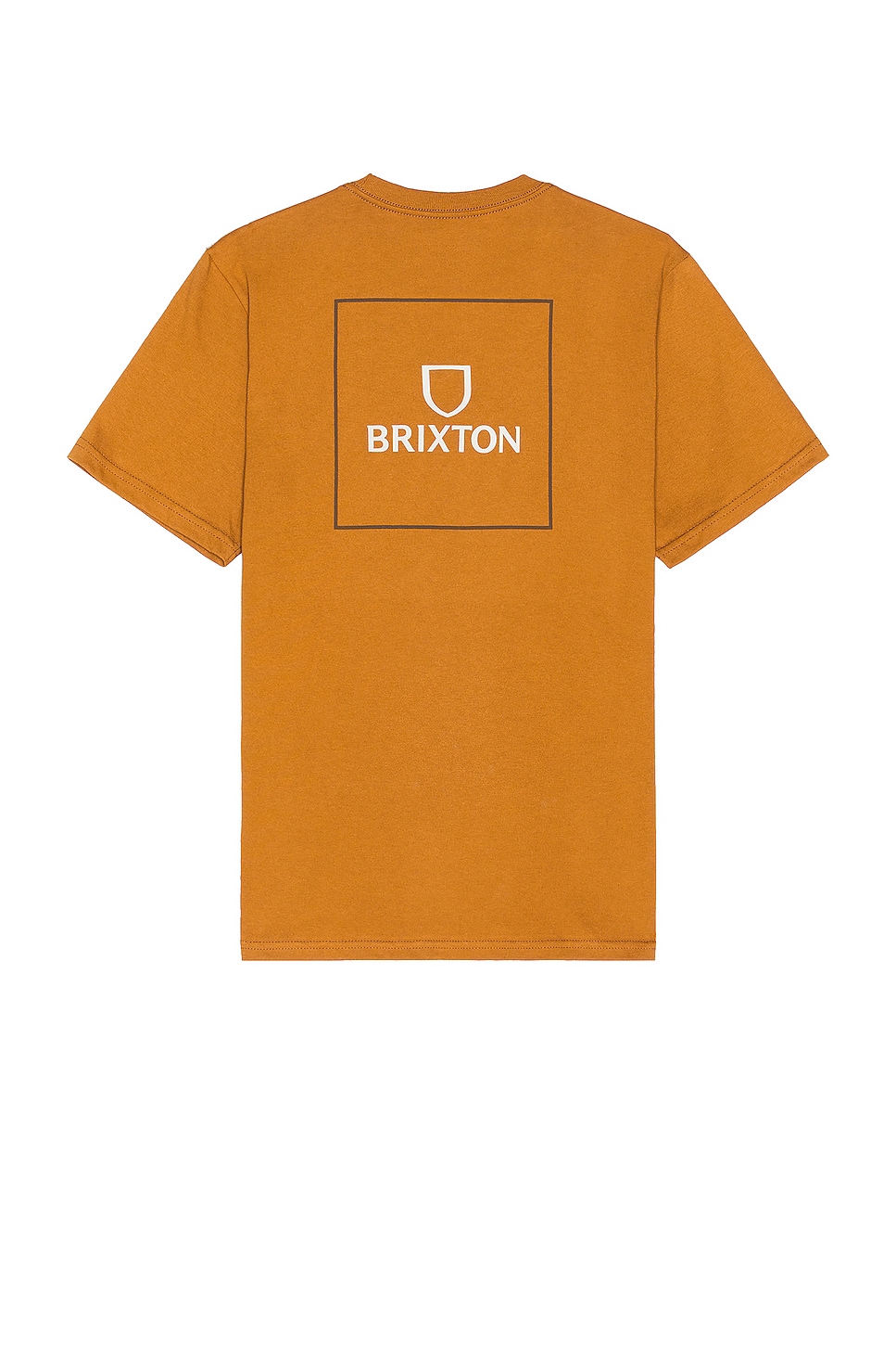 Футболка Brixton Alpha Square, цвет Golden Brown, Off White & Desert Palm футболка brixton rival stamp цвет golden brown