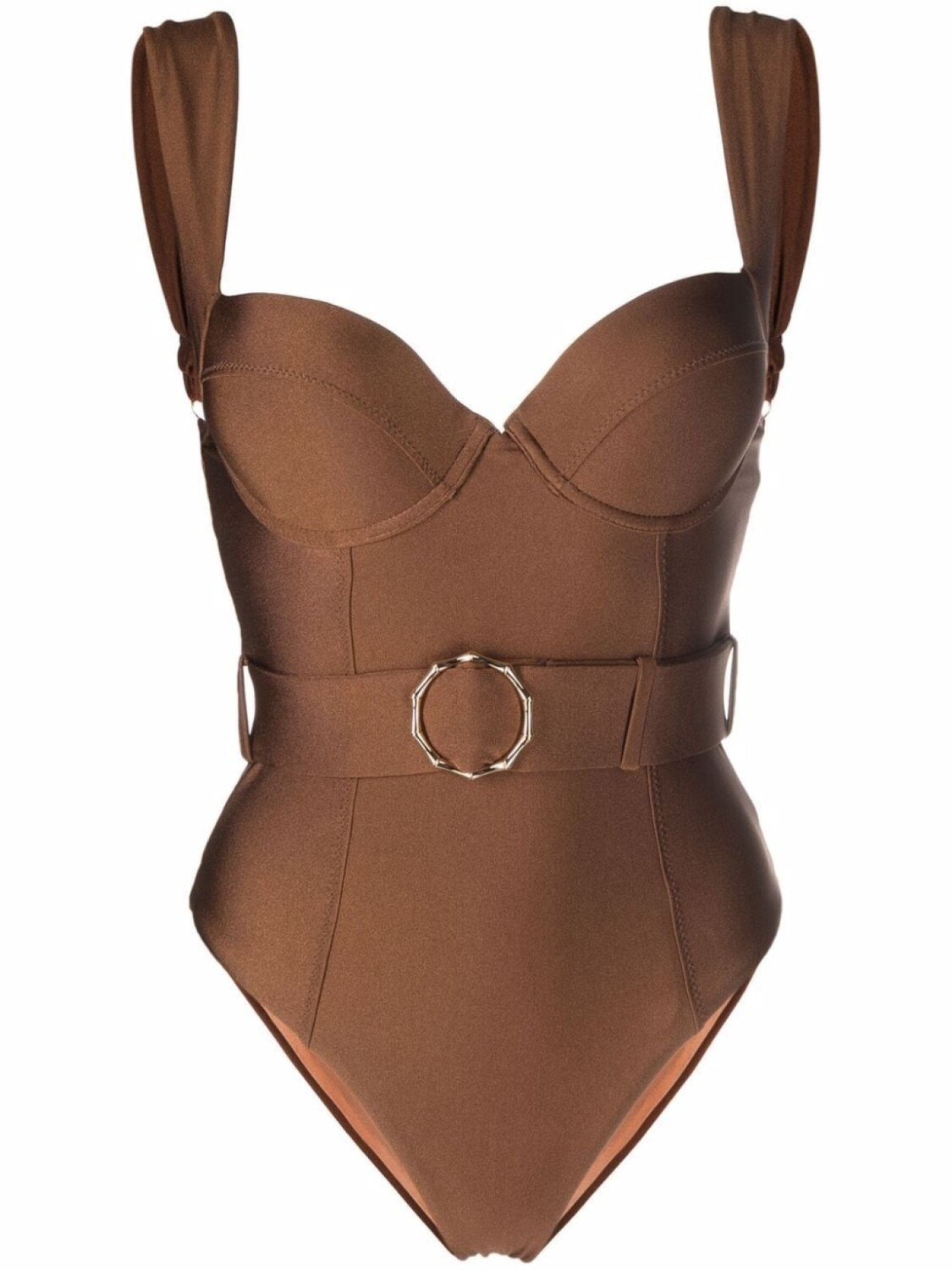 

Noire Swimwear купальник с поясом, коричневый