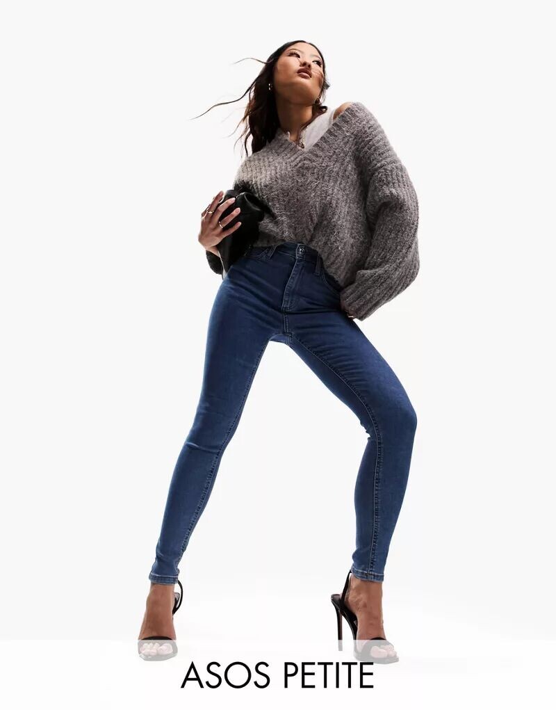 

Синие джинсы скинни ASOS Petite