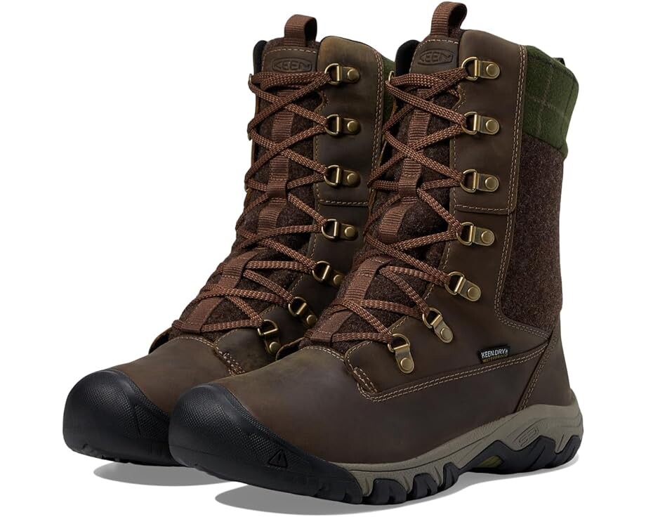

Ботинки KEEN Greta Tall Boot Waterproof, цвет Dark Earth/Green Plaid