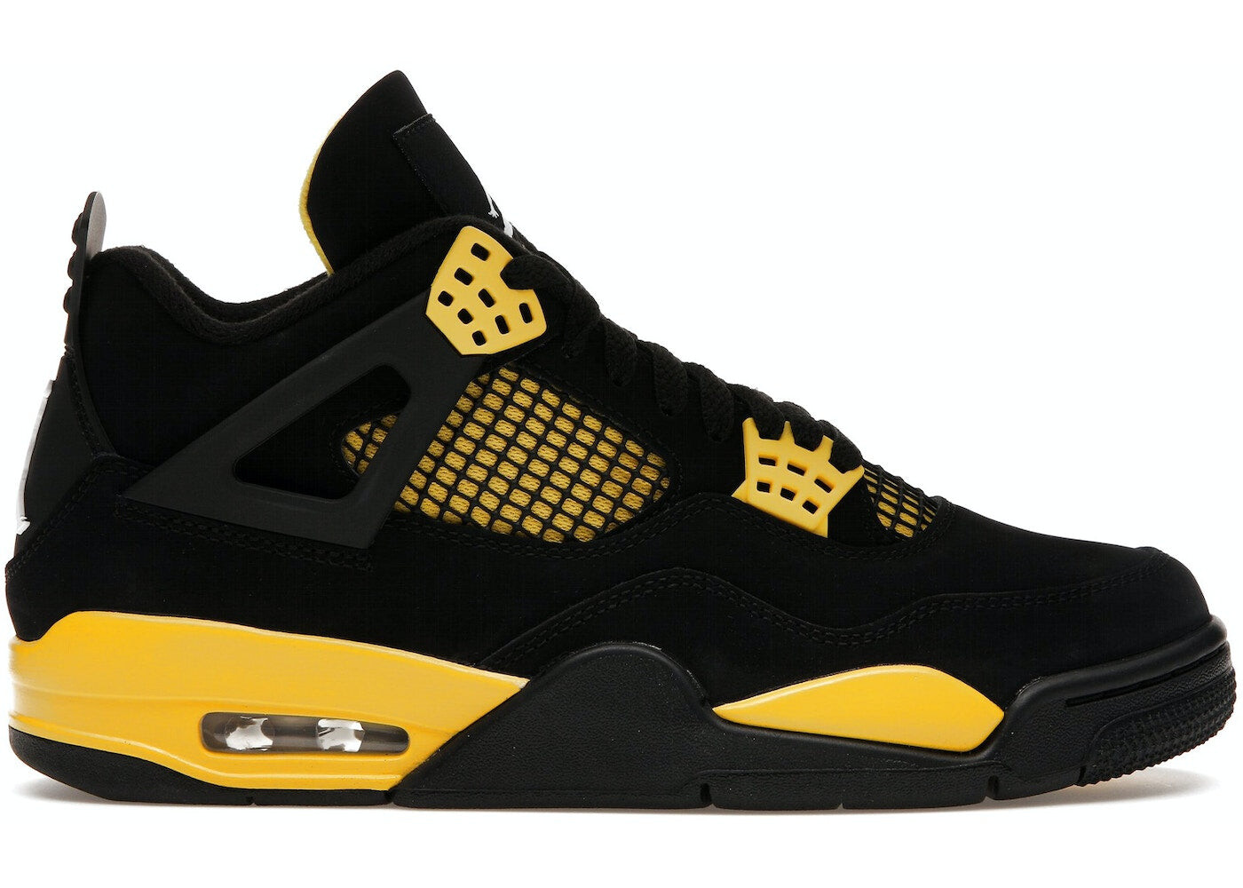 

Кроссовки Jordan 4 Retro Thunder (2023), черный / желтый