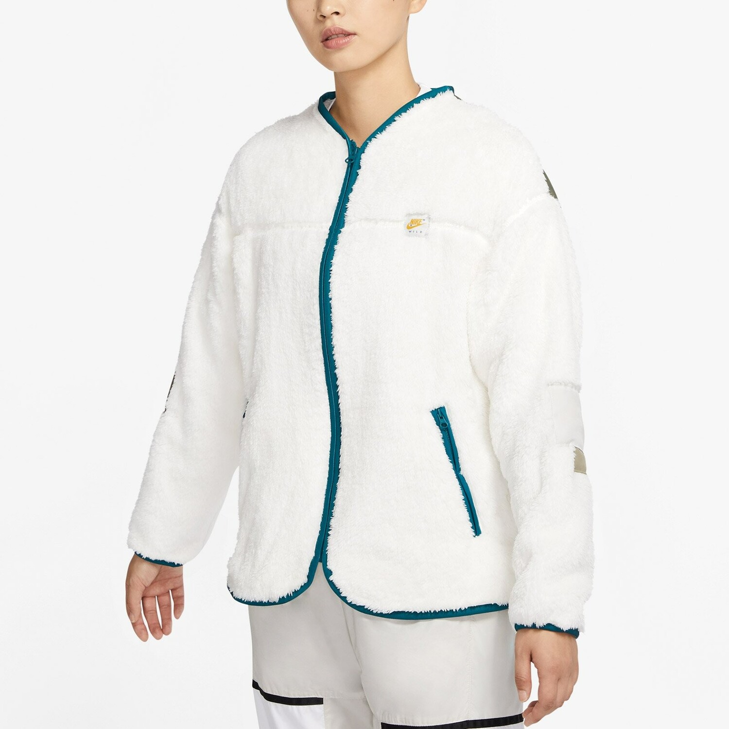 

Куртка Nike Wmns AS W NSW Jkt Plush NW, белый/синий