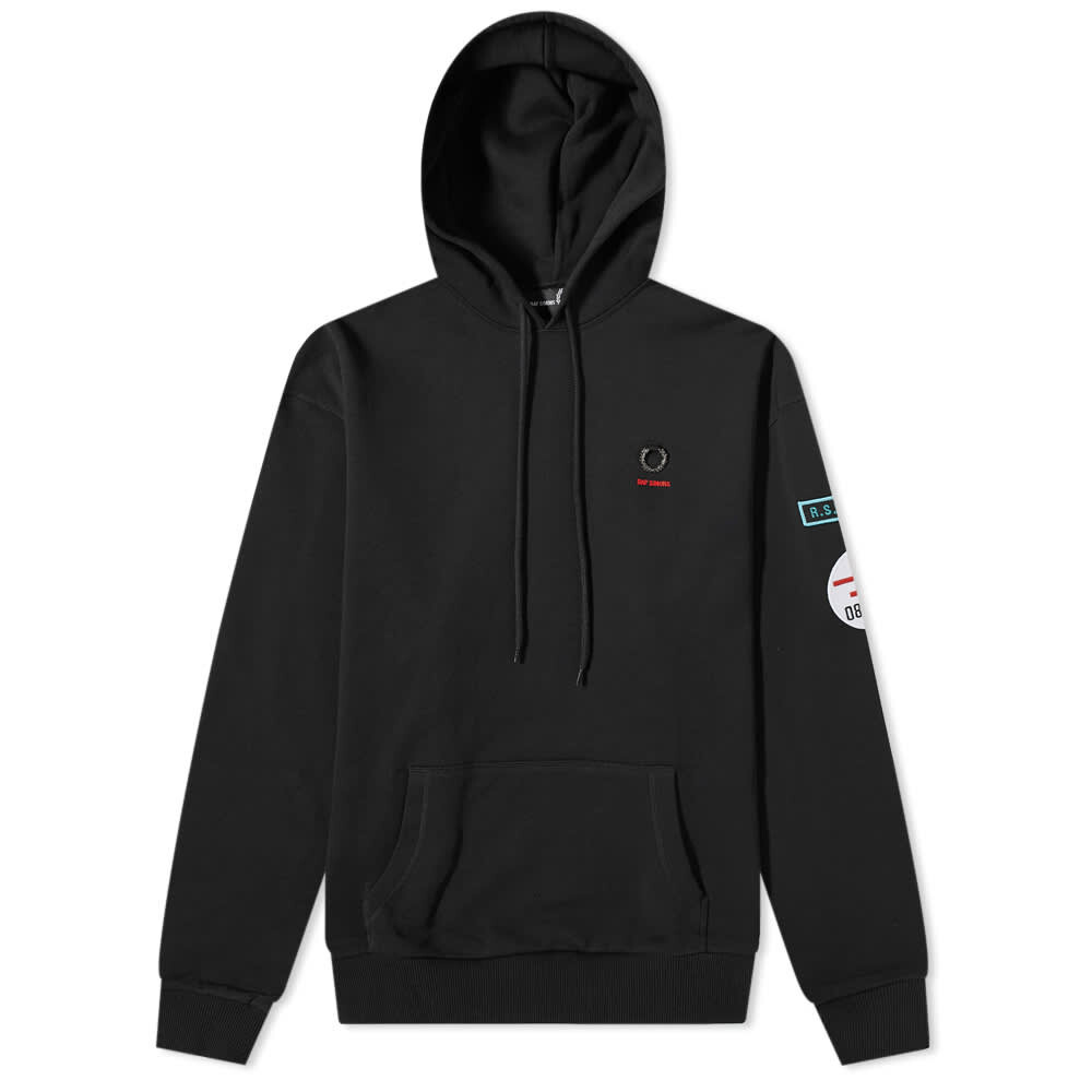 

Толстовка Fred Perry x Raf Simons Patched Overhead Hoody, Черный