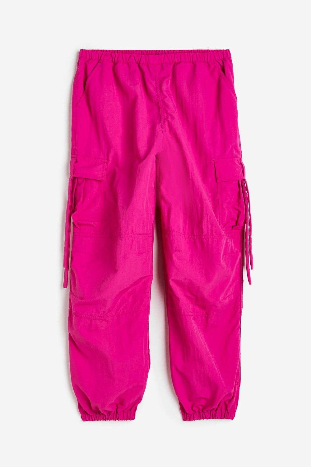 

Брюки H&M Low-waist Parachute, розовый
