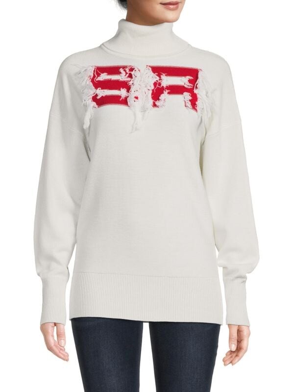 

Водолазка Sonia Rykiel с отделкой бахромой, белый