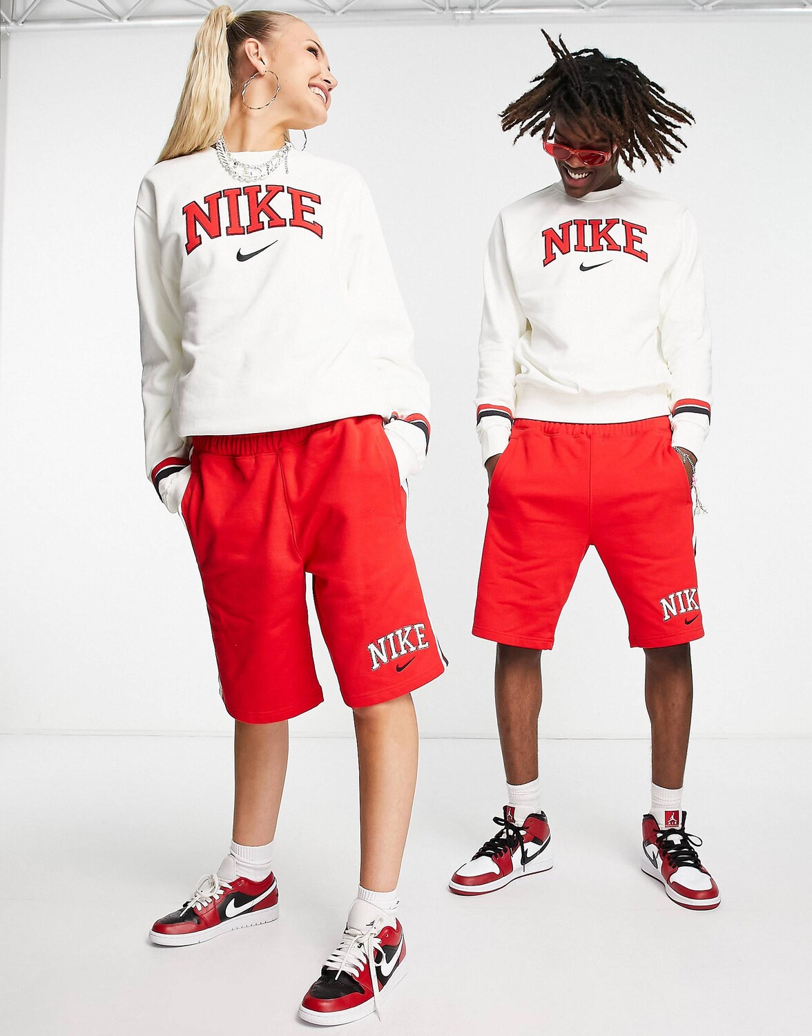 

Красные университетские флисовые шорты Nike Unisex Retro, Красный