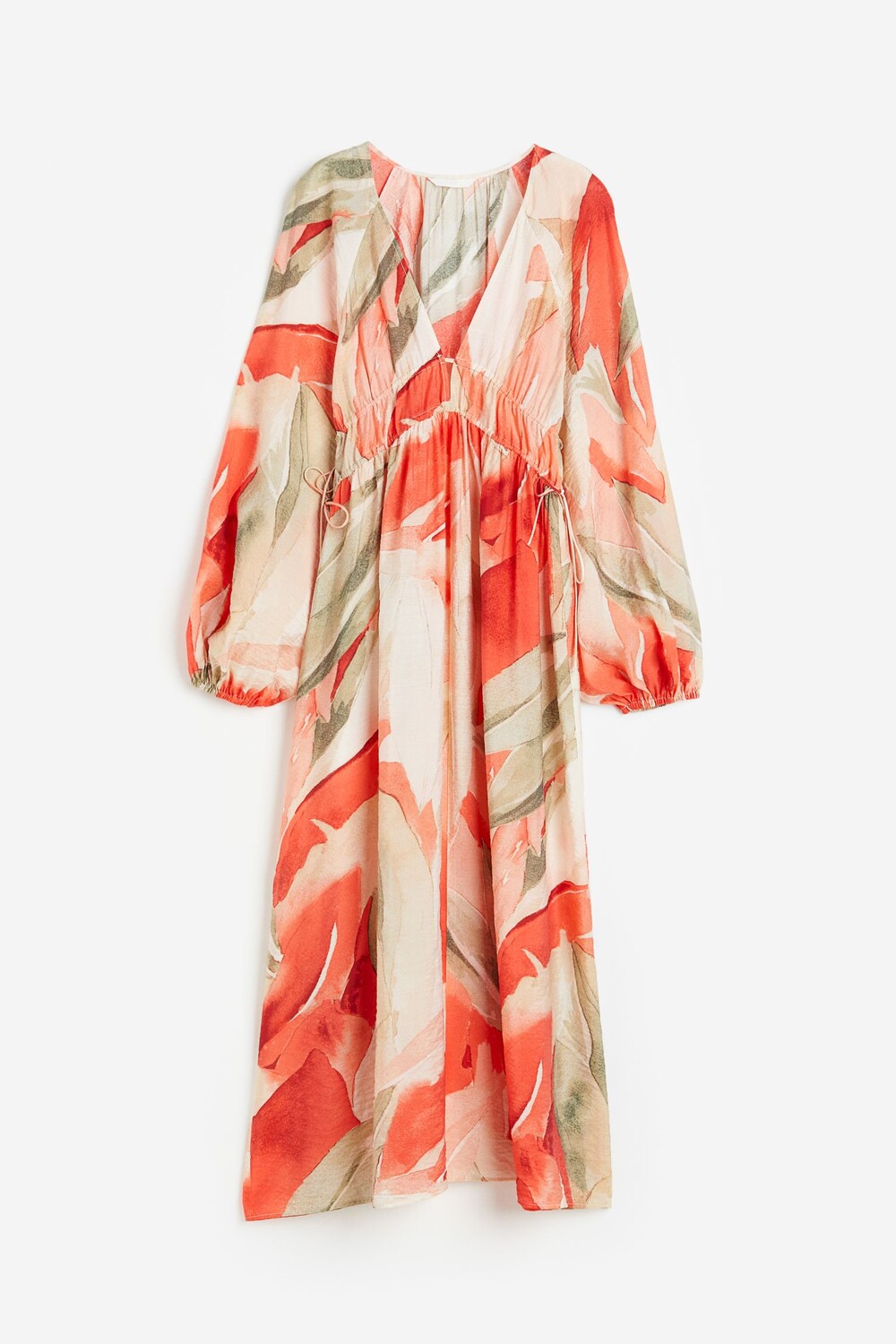 

Платье H&M Oversized Tie-detail, кораловый