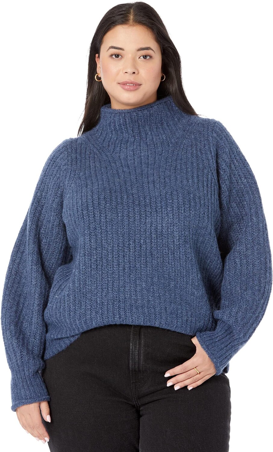

Свитер Plus Sardinia Mockneck Madewell, цвет Heather Blueberry