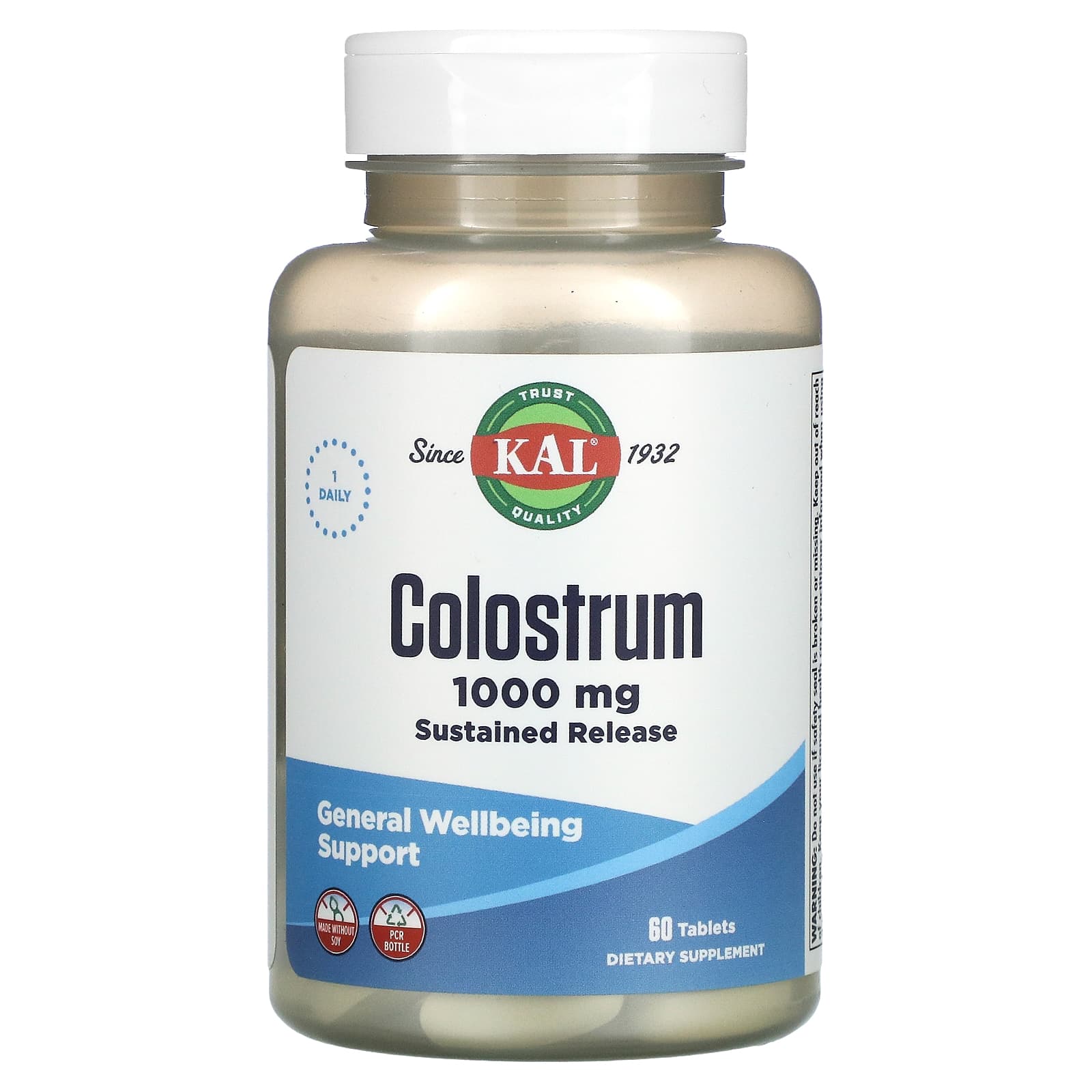 Молозиво, 1000 мг, 60 таблеток KAL молозиво лактоферрин kal 60 вегетарианских капсул