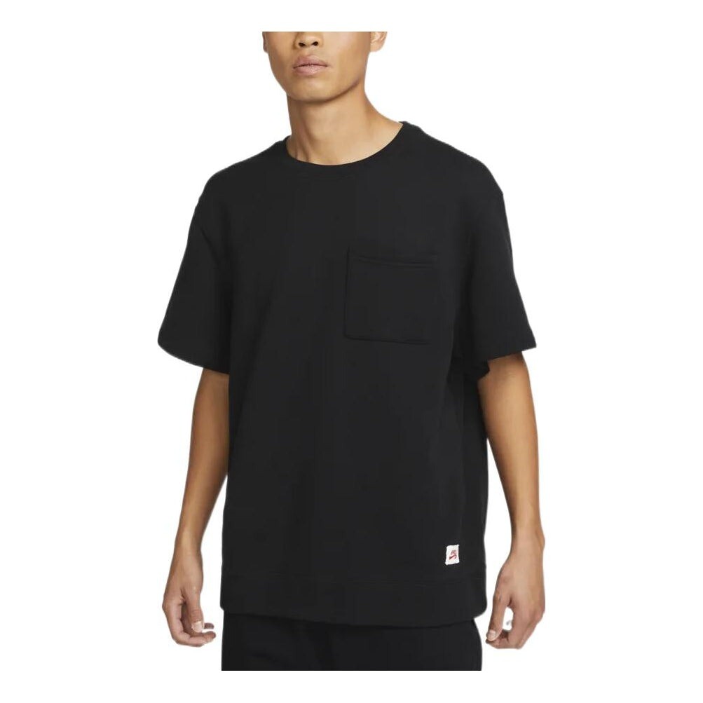 

Футболка Nike Solid Color Pocket Skateboard Sports Round Neck, черный