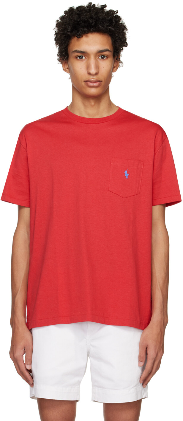 

Красная футболка с карманом Polo Ralph Lauren, Красный