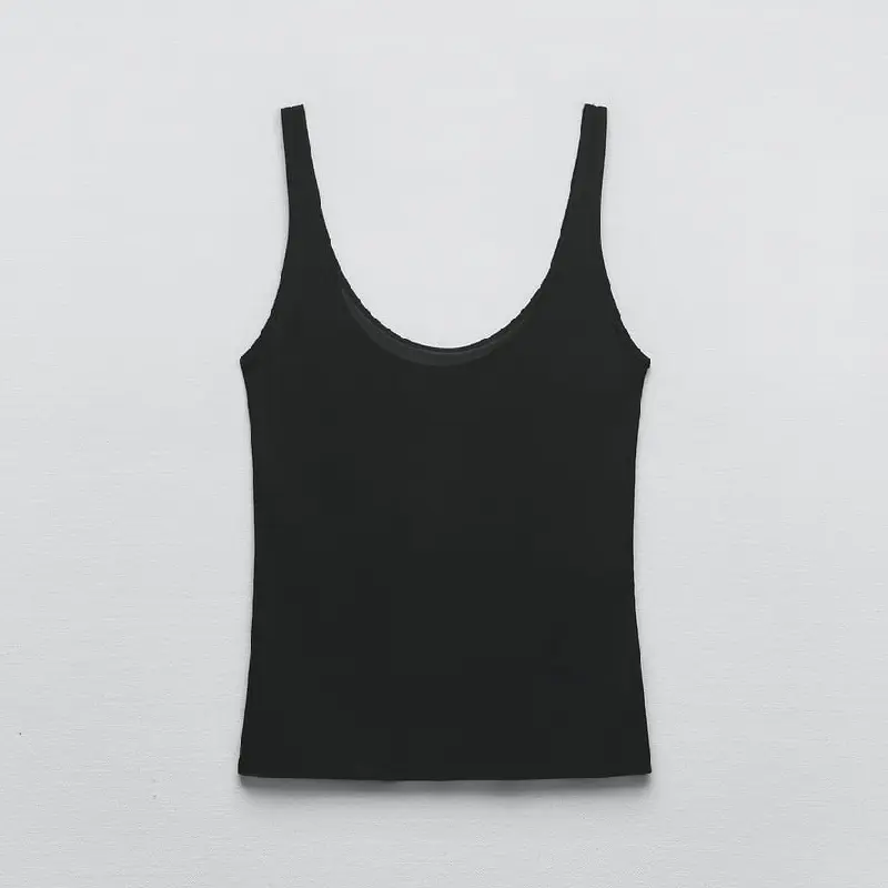 

Топ Zara Strappy Tulle Vest, черный