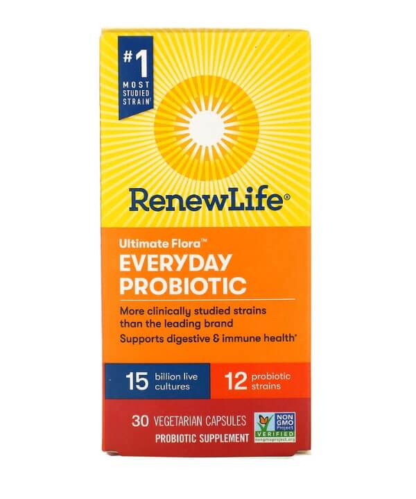 Пробиотик для ежедневного применения, 30 вегетарианских капсул, Ultimate Flora, Renew Life renew life пробиотик для женщин 60 вегетарианских капсул