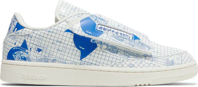 Кроссовки bait x astro boy x club c stomper 'blueprint' Reebok, белый