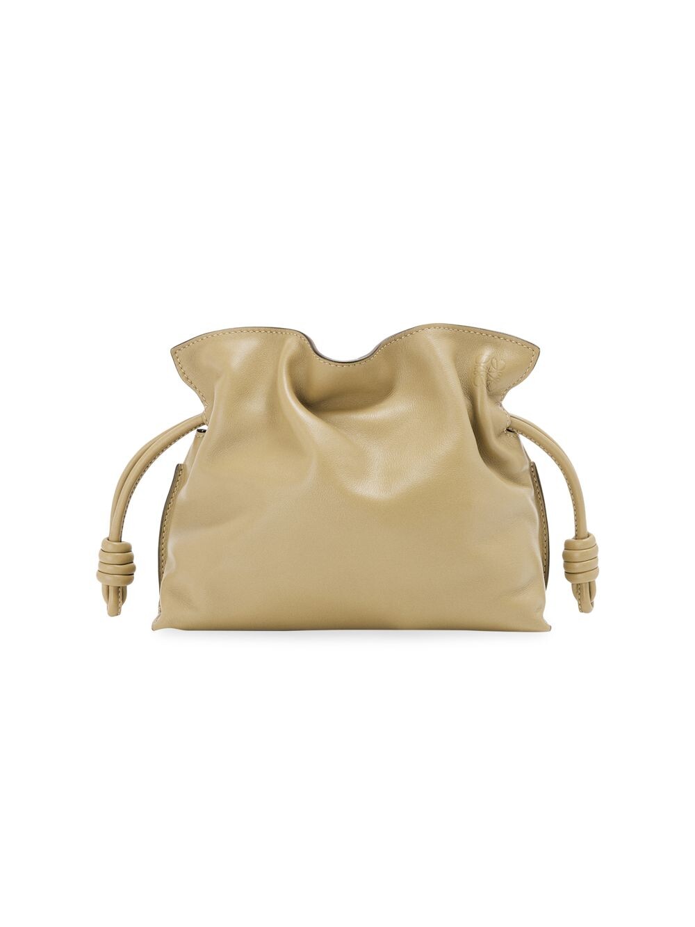

Миниатюрный кожаный клатч Flamenco Loewe, зеленый