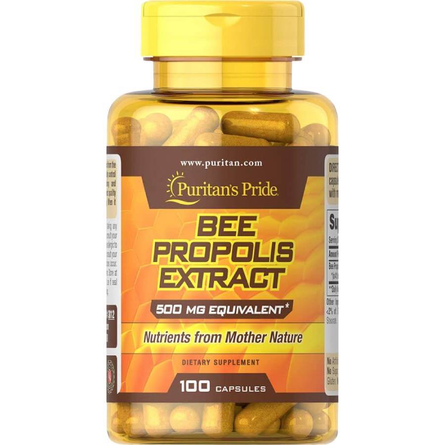 Прополис Puritan's Pride Bee Propolis Extract 500 мг, 100 капсул puritan s pride чеснок без запаха 500 мг 100 капсул