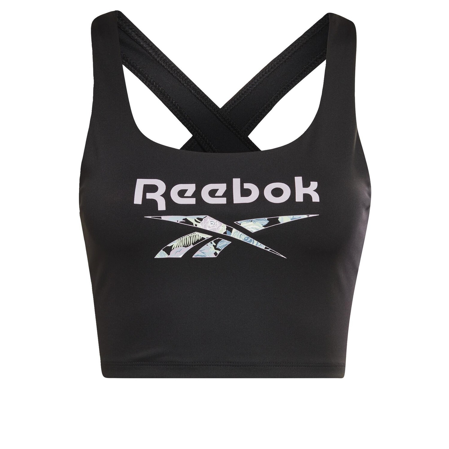 

Бралетт с цветочным принтом для йоги REEBOK, черный