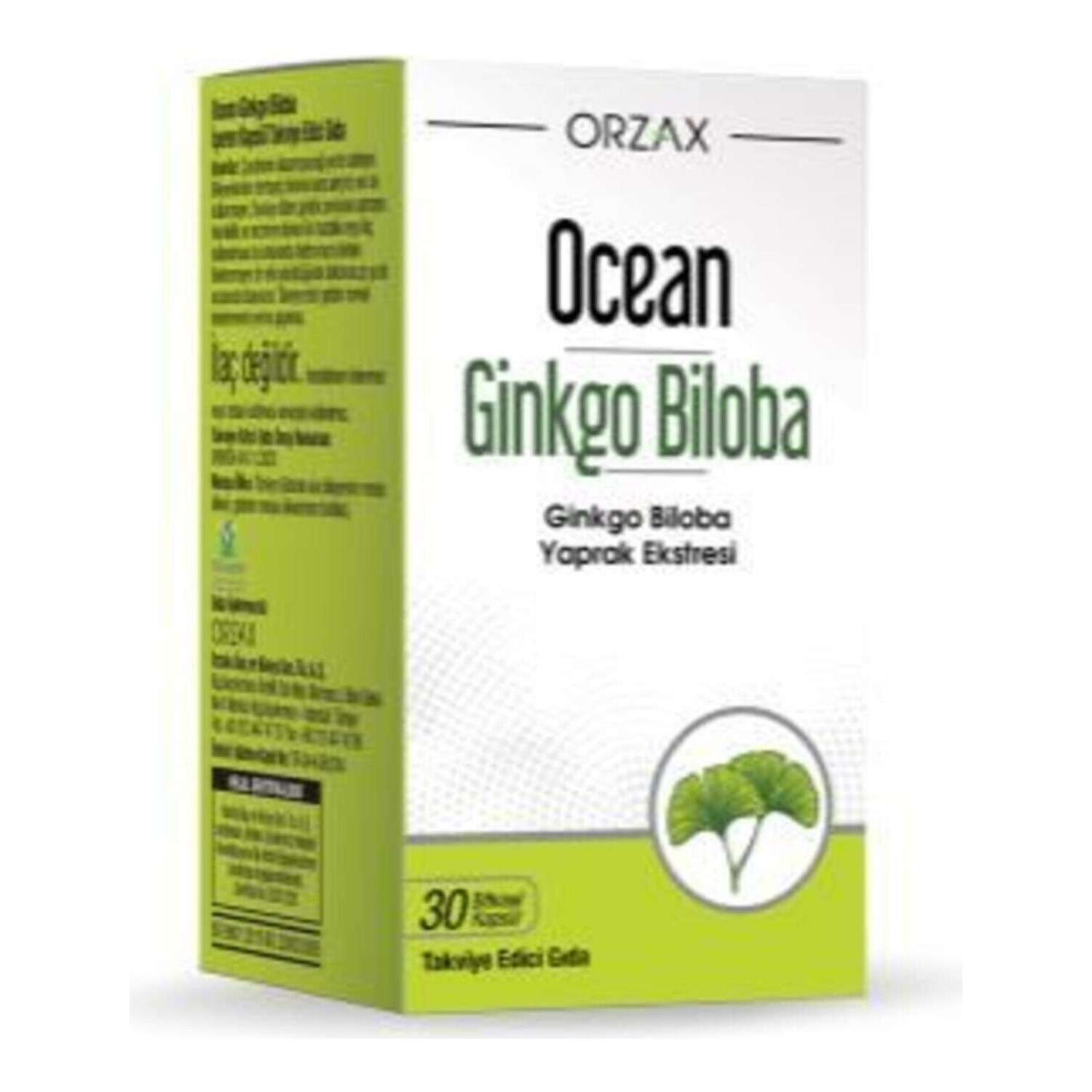 Пищевая добавка Ocean Ginkgo Biloba, 30 капсул цена и фото