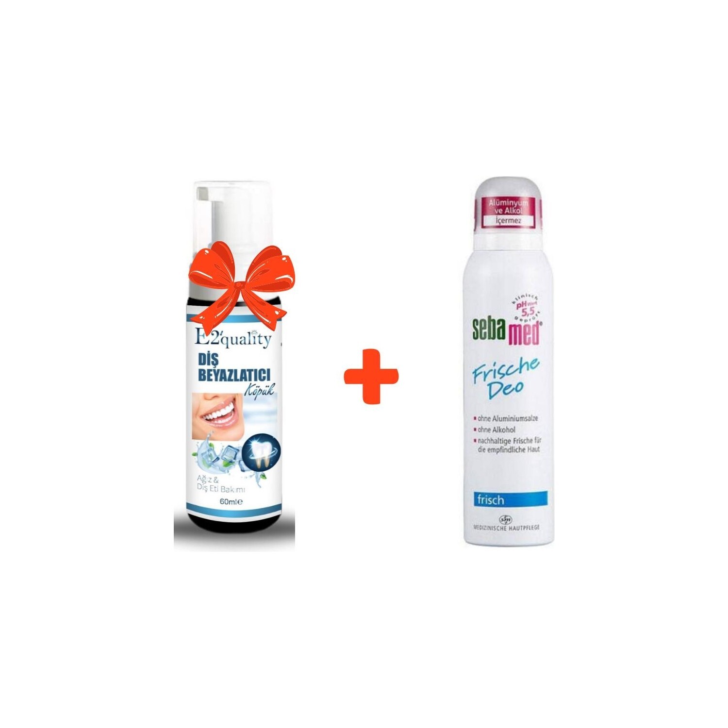 

Отбеливающая пена Orzax E2' Quality для зубов + Дезодорант Sebamed Fresh Deo, 150 мл