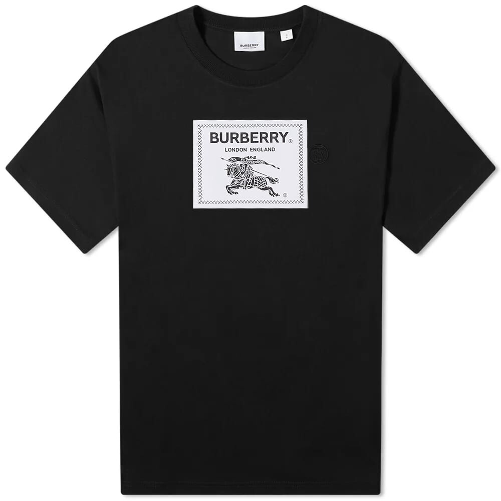 

Футболка Burberry Roundwood Label Tee, Черный