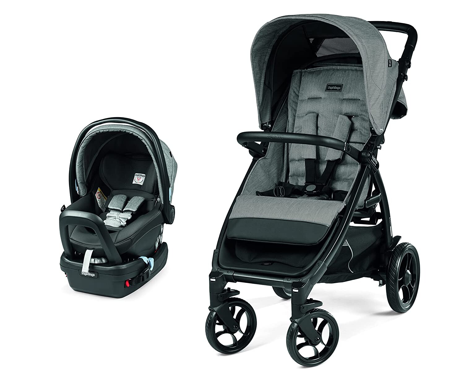 

Детская коляска + автокресло Peg Perego Booklet 50, серый