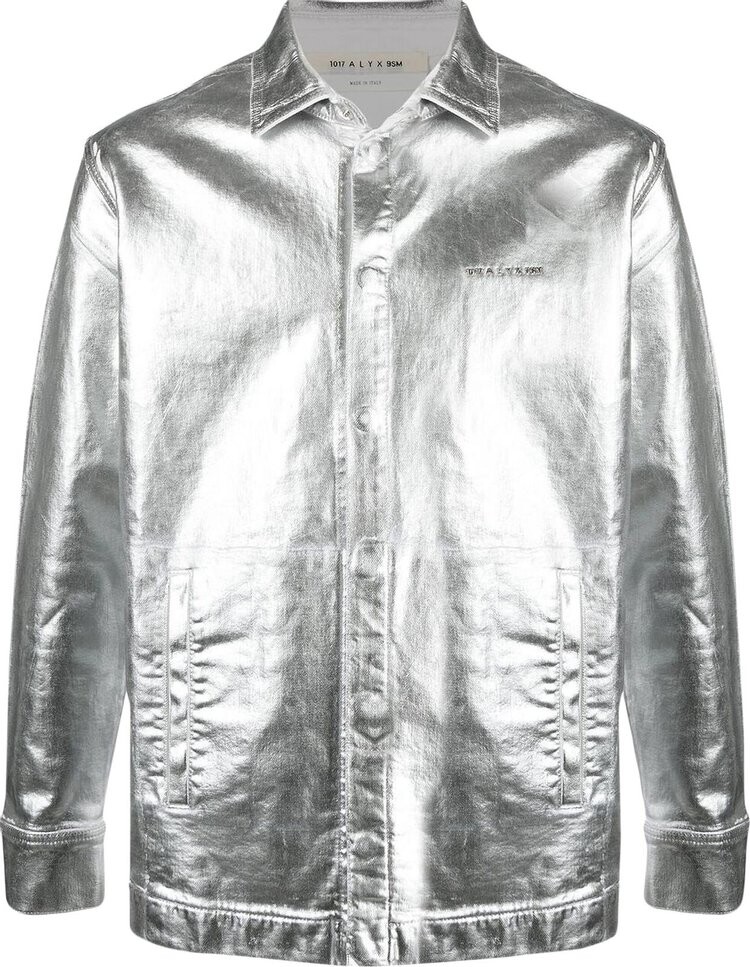 

Рубашка 1017 ALYX 9SM Foil Denim Shirt 'Silver', серебряный