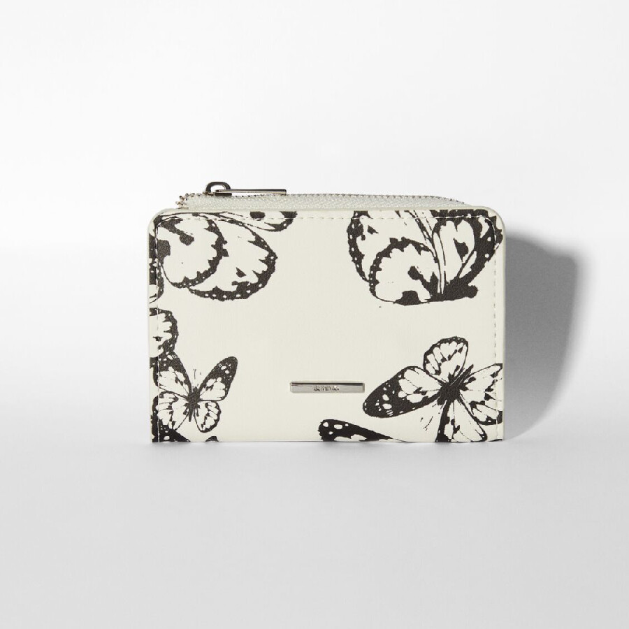 

Кошелек Bershka Butterfly Print, белый