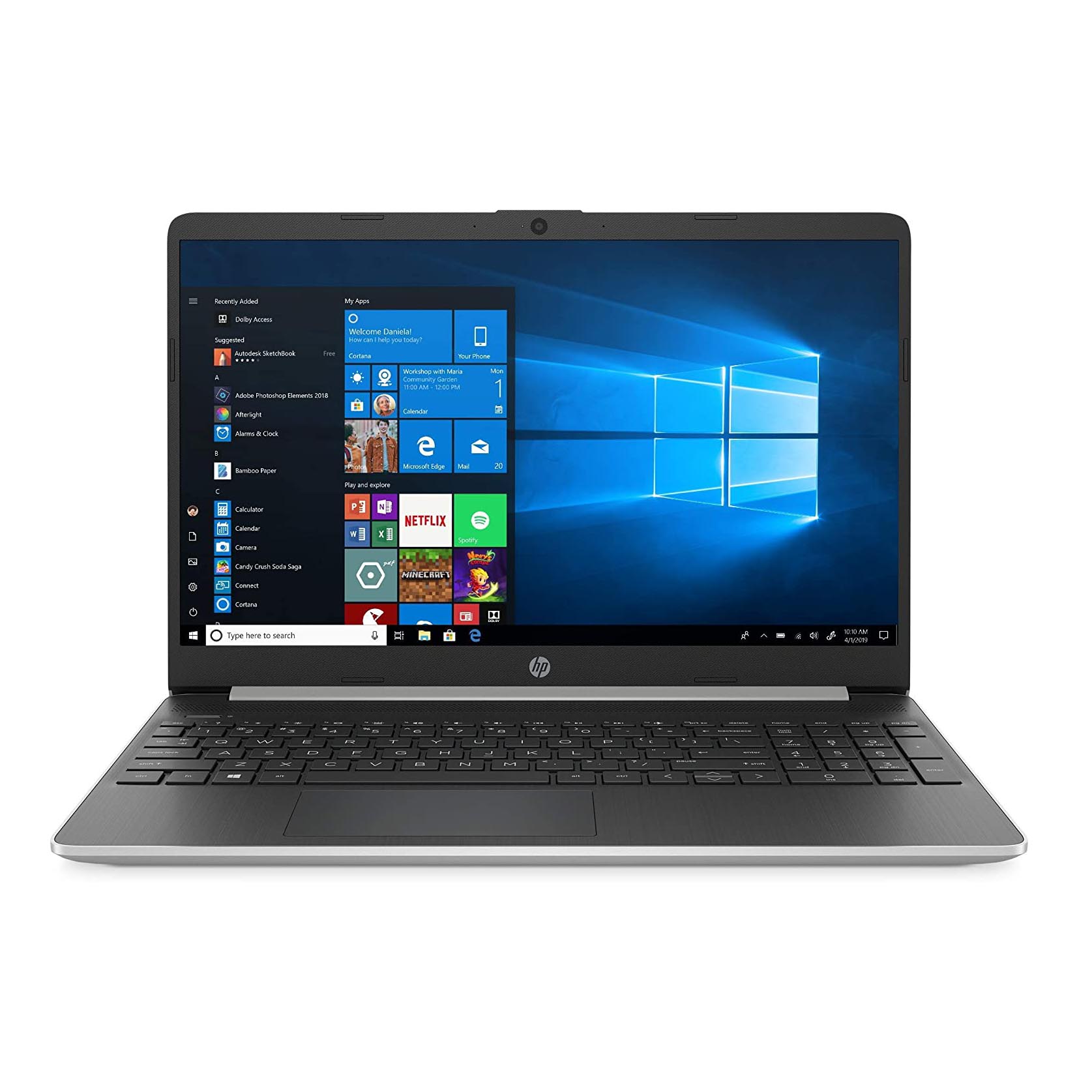 Ноутбук HP 15-dy1731ms 15.6" HD 8ГБ/128ГБ, серебряный, английская клавиатура - фото