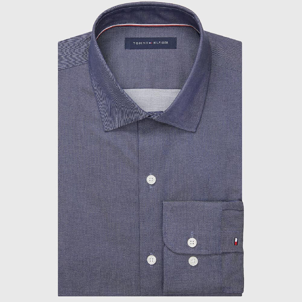 

Рубашка Tommy Hilfiger Slim Fit Solid Twill, темно-синий