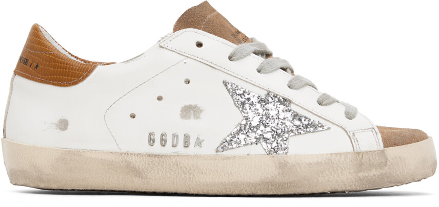 

Бело-коричневые кроссовки Super-Star Golden Goose