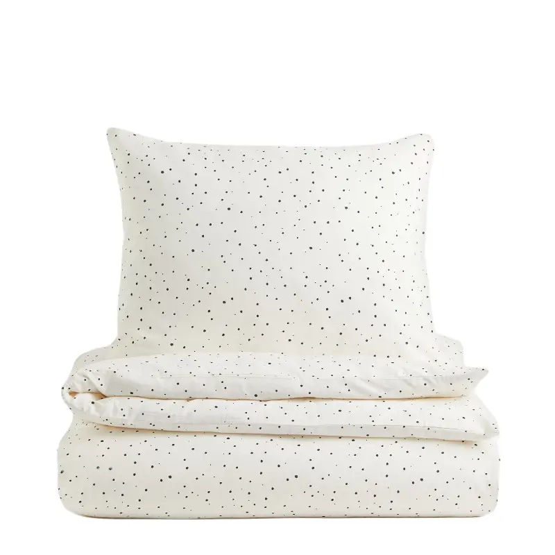 

Комплект односпального постельного белья H&M Home, белый/горошек