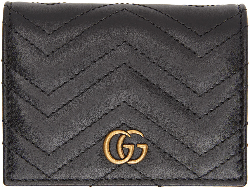 

Маленький черный кошелек GG Marmont Gucci